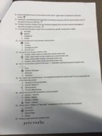 Anatomy and Physiology Answers to final lecture 