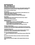Psy 306 Week 1 Notes