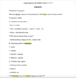 Argumentation and Debate Notes 1-11-17
