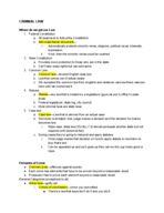 Criminal Law Week 1 Lecture Notes