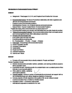 Introduction to Environmental Science II Week 1