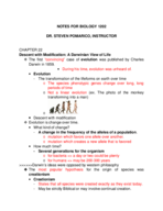 Biology 1202 Week 1 Notes 
