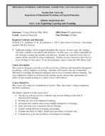 EDUC 2130 SYLLABUS