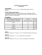 Calculus II Introduction