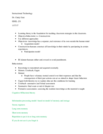 Instructional Technology 251, Week 2 Notes
