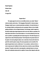 SAEL 200 Response Paper 2