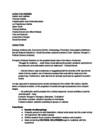 Intro to Anthropology week 2 notes