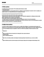 Quiz 1 Study Guide and Practice Test