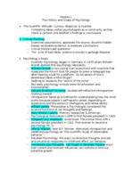 Psych 2301 EPCC, Module 1 The History and Scope of Psychology
