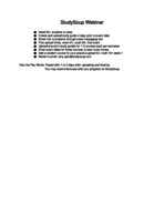 StudySoup's Webinar