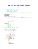 MA 162 Week 2 Lecture Notes