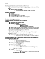 SOC001, Week 1 & 2 notes