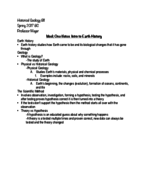 Historical Geology Week 1 Notes