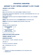 Statistics 130M Week 2 Notes