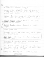Physical Geology 1330 Week 1 Lecture Notes