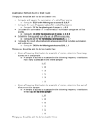 Study Guide for Exam 1 Quantitative Methods