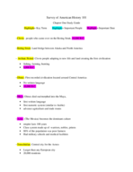Survey of American History, Chapter One Study Guide