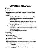 PHY 111 Exam 1 Study Guide