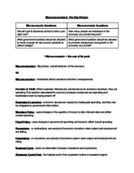 Macroeconomics: The Big Picture