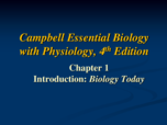 Intro to Biology, Chapter 1 PowerPoint