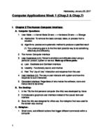 Computer Application Week 1 Notes w/ Conversion