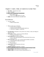  Chapter 1: Courts, Crime, & Controversy Lecture Notes