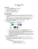 BIOL 1202 Exam 1 Notes - Pollock