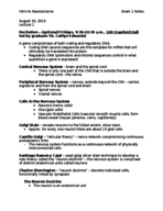 Into to Neuro Exam 1 Notes