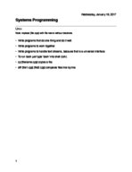 Systems Programming 