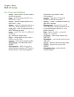 MCB 181 R Ch. 2 Notes