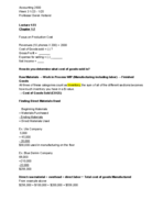 2600 Survey of Accounting - Week 3 class notes 