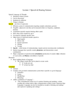Lecture 1 Speech & Hearing