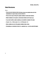 Data Structures 1/23/17 