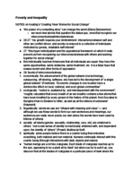 Poverty and Inequality,  Week 1 Notes