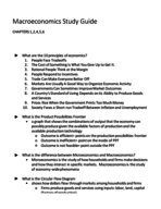 Macroeconomics Exam 1 Study Guide