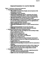 Study Guide for Test 1 - Dr. A. Ayee