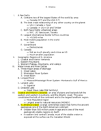 North America Class Notes 
