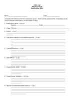 Blank Medication Quiz