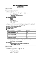 PHYS 101 Week 2 Lecture Notes