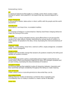Screenwriting I terms