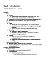 HST 102 Week 1 Day 1 Notes