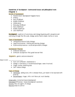 Exam 1 Study Guide Developmental Psychology