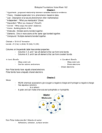 Week 1 & 2 Biological Foundations