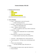 functions of packaging