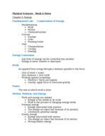 Physical Sciences Week 4 notes