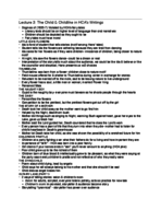 Hans Christian Andersen Week 2 Notes