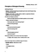 Principles of Biological Diversity