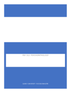 PSY 312- Psychopathology- Exam One Study Guide