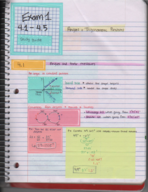 College Trigonometry  Study guide Exam 1