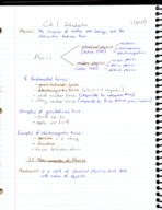 PHYS 1403 Week 1 Lecture Notes
